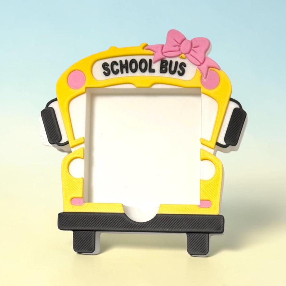 School Bus Bow Sticky Note Holder