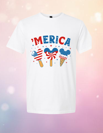 Magical Patriotic Ice Cream Mouse T-Shirt