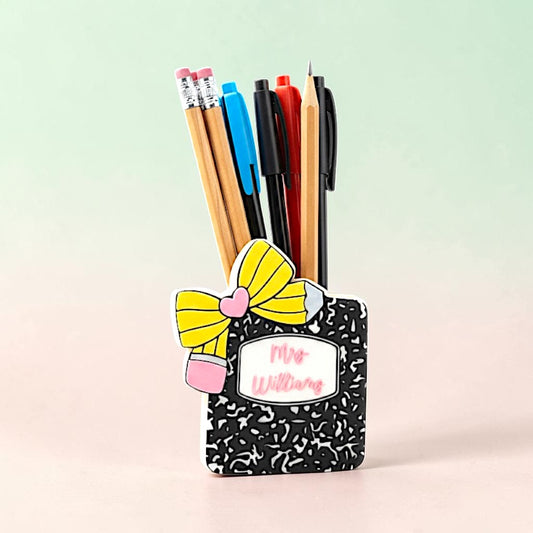 Composition Bow Pencil Holder