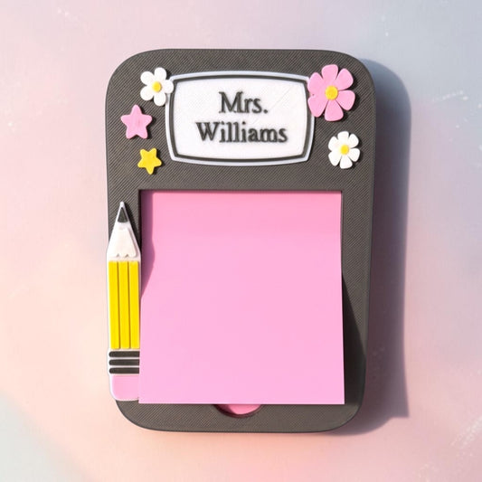 Floral Pencil Sticky Note Holder