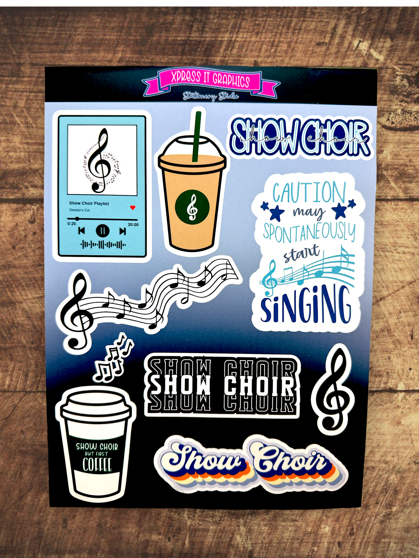 Show Choir Sticker Sheet Vol. 1